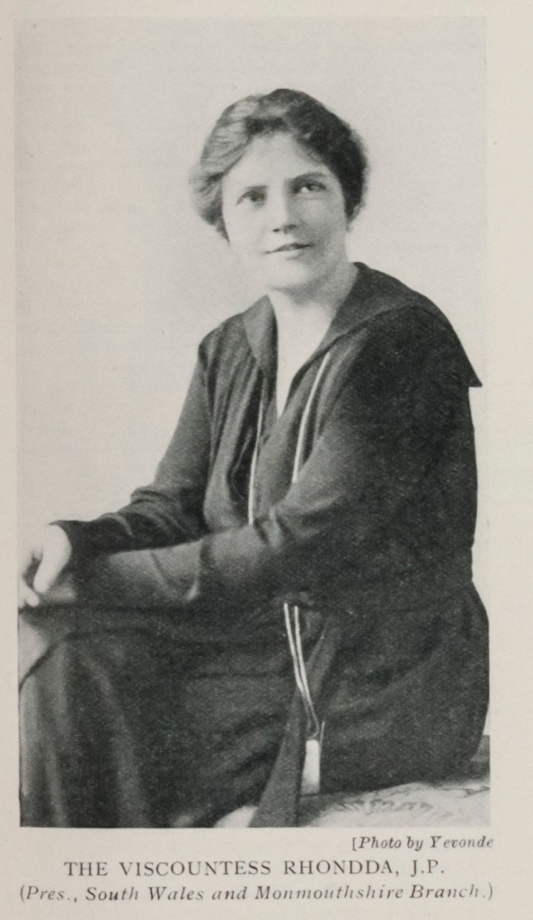 Portrait of Viscountess Rhondda JP, seated